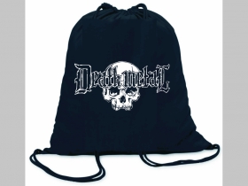 Death Metal ľahké sťahovacie vrecko ( batôžtek / vak ) s čiernou šnúrkou, 100% bavlna 100 g/m2, rozmery cca. 37 x 41 cm